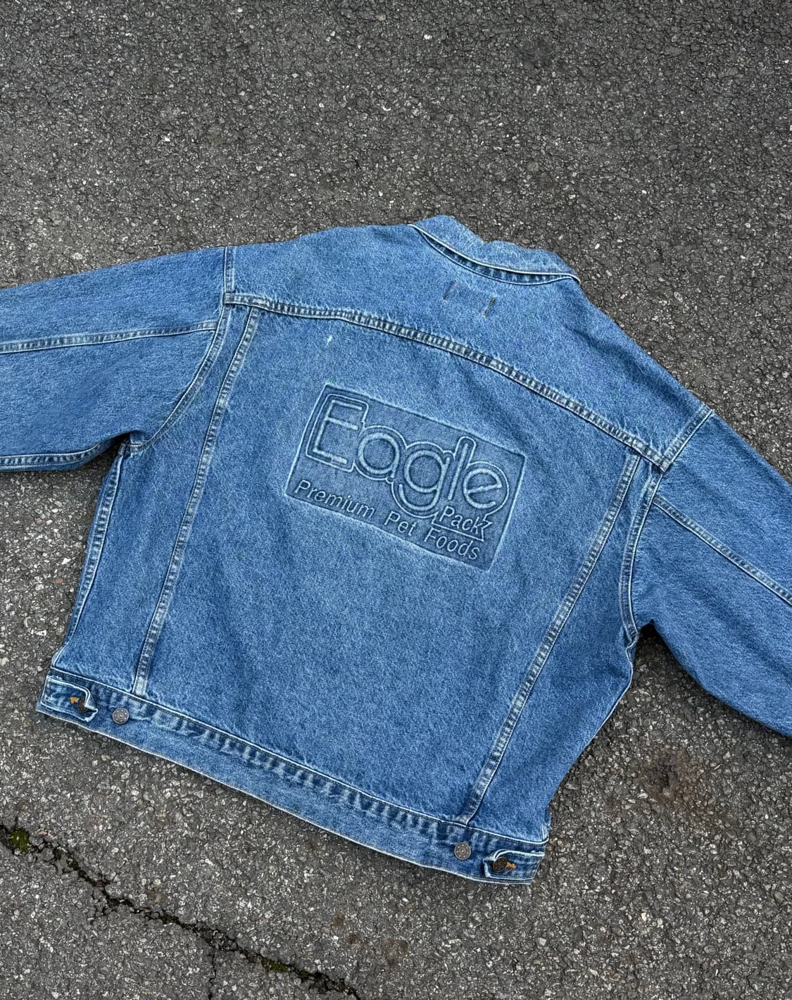 🇺🇸90s Made in USA 엠보싱 데님 자켓 상품이미지1