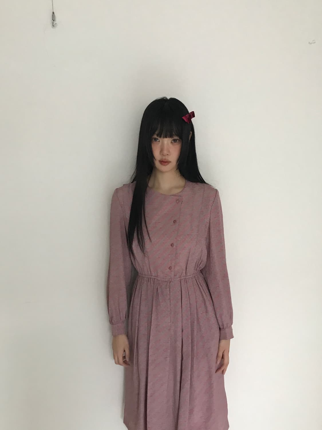 Pink Gold Button Dress 상품이미지10