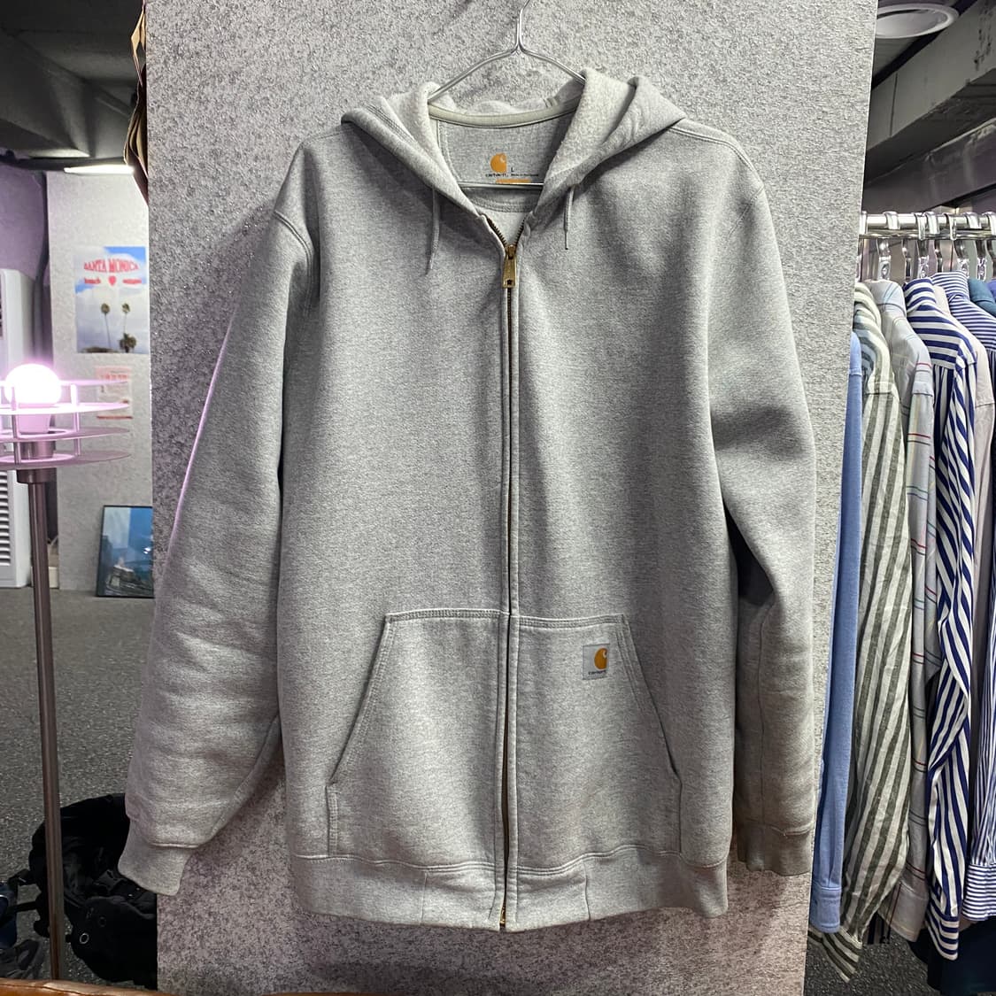 칼하트 오리지널핏 포켓로고 후드집업 B4394 상품이미지2