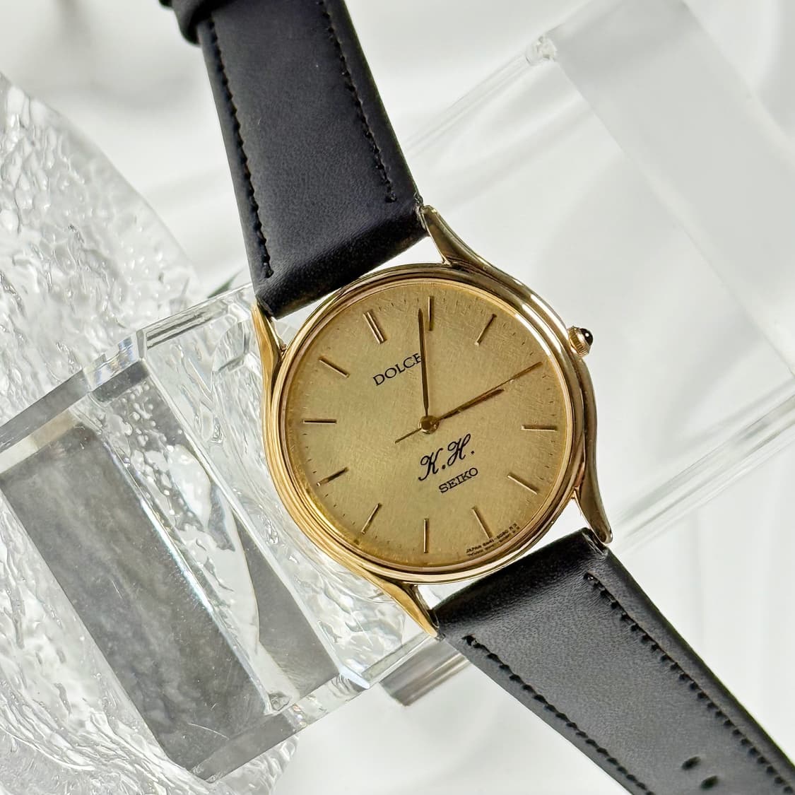 80's90's 세이코 빈티지 돌체 골드 텍스처 드레스 워치 상품이미지1