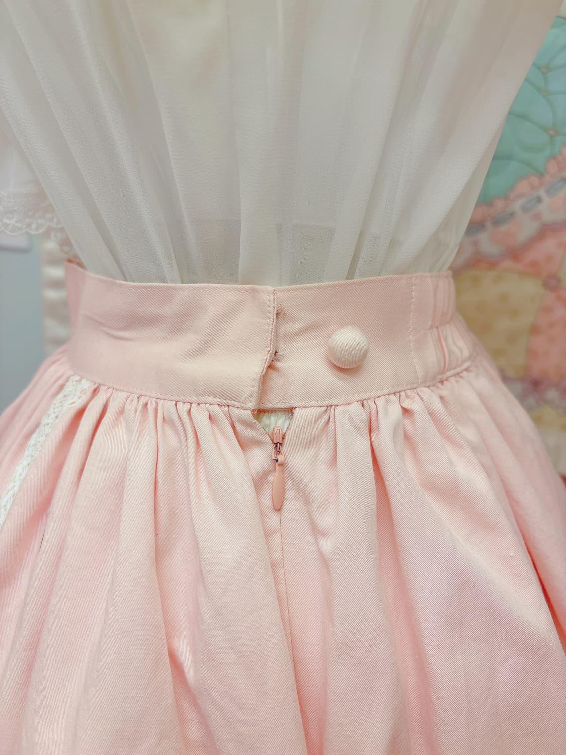 Metamorphose 메타몰포제 로리타 핑크 리본 레이스 스커트 상품이미지4