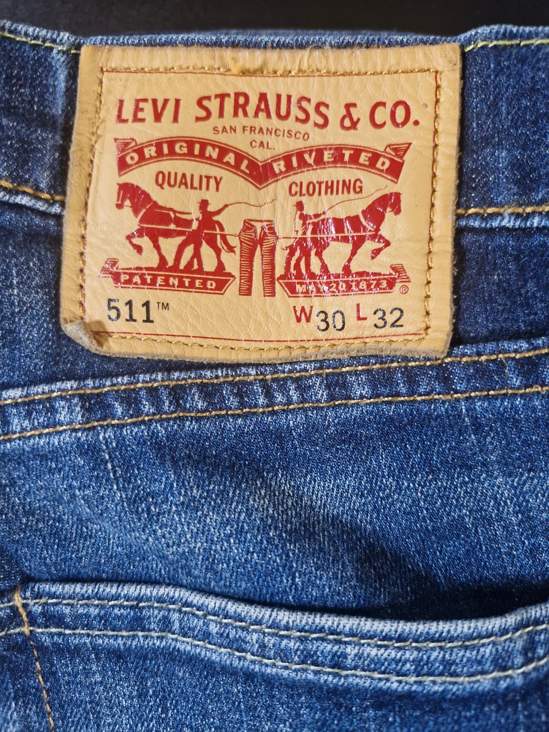 리바이스 511 W30 L32 진청 상품이미지3