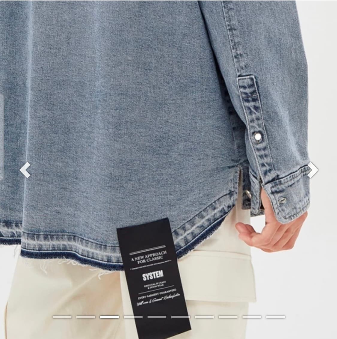 시스템(System) 20ss 빈티지 루즈핏 메탈로고 데님 셔츠 상품이미지4