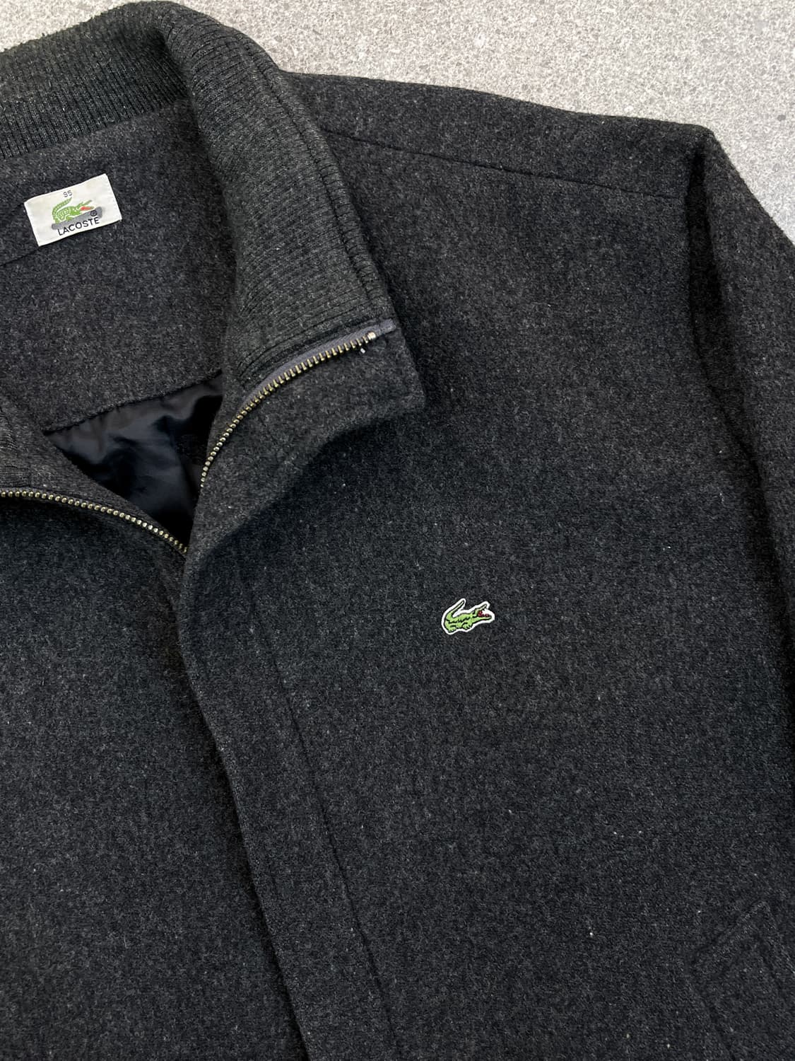 라코스테 90‘s 베이직 챠콜 울 블루종 상품이미지5