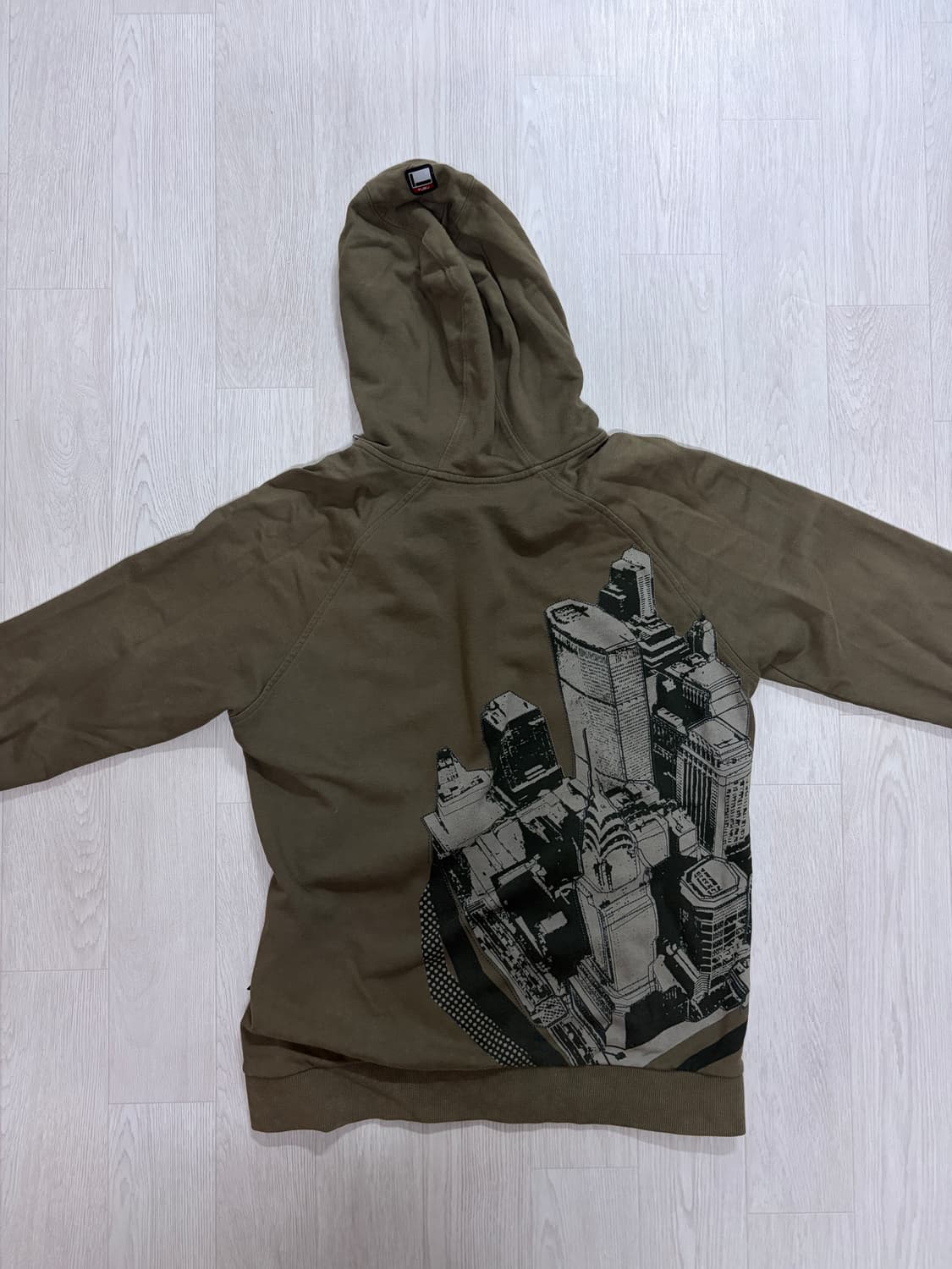 y2k 빈티지 후부 FUBU 후드집업 M 카키 상품이미지2