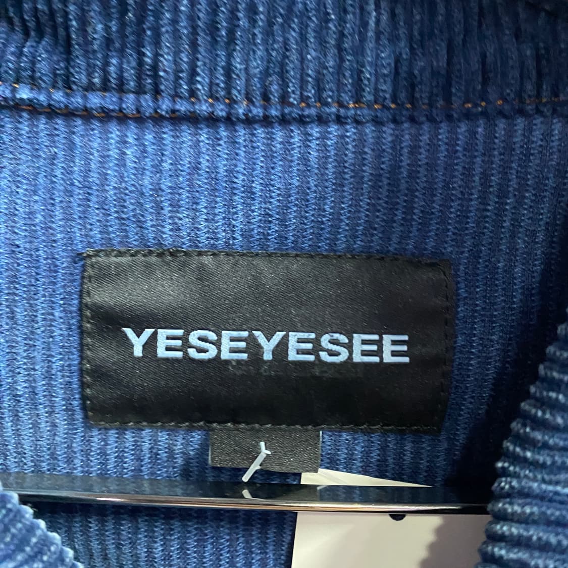 예스아이씨 네이비 자수 스펠아웃로고 코듀로이 트러커 자켓 B4472 상품이미지7