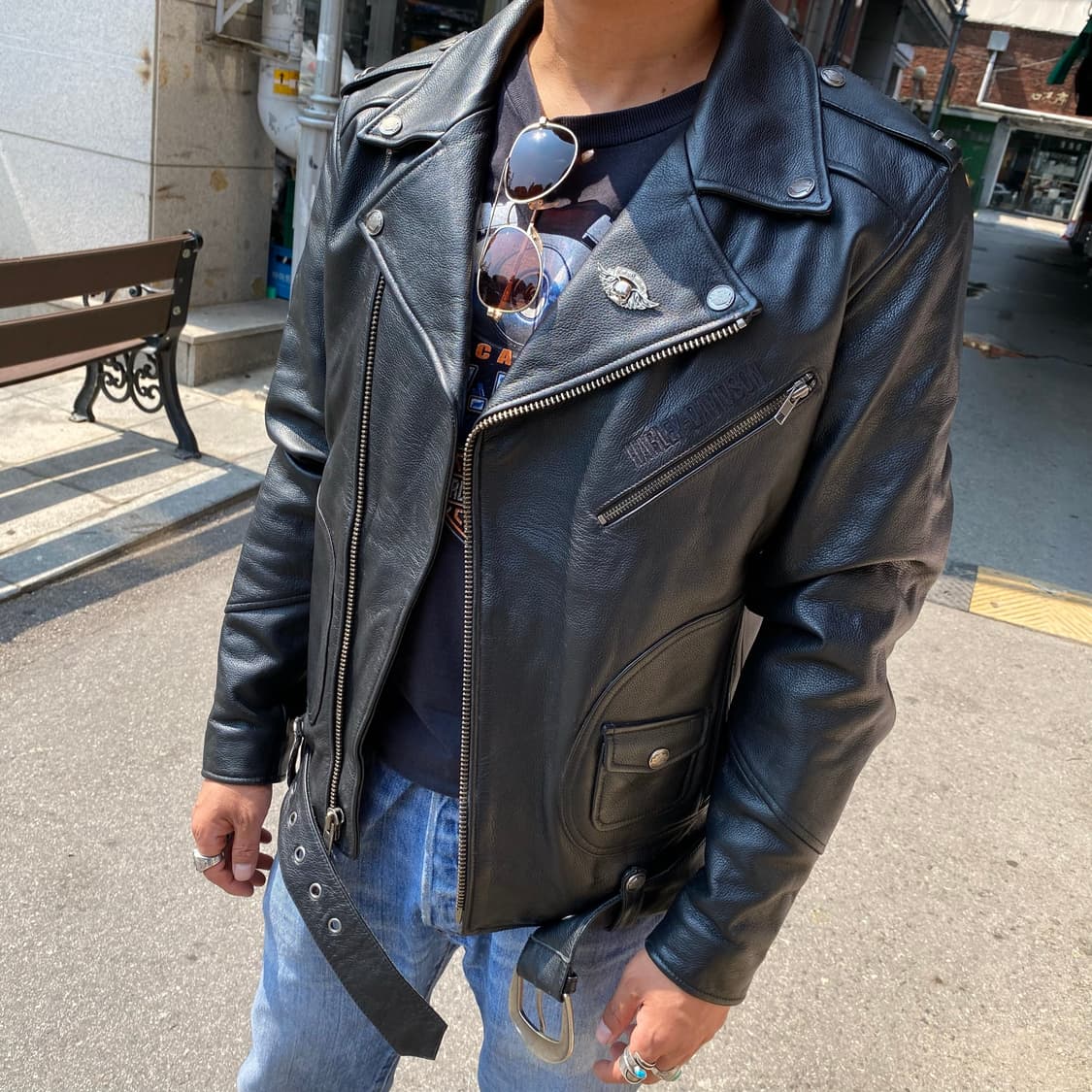 🌊harley davidson cow leather rider jack 상품이미지2