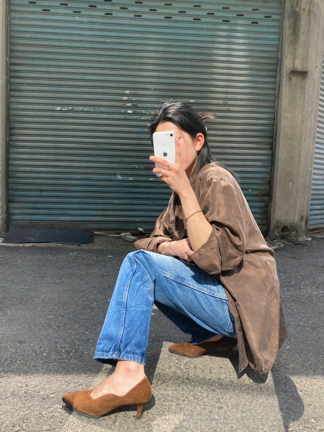 Moris 스웨이드 느낌 물결 뾰족 구두 상품이미지1