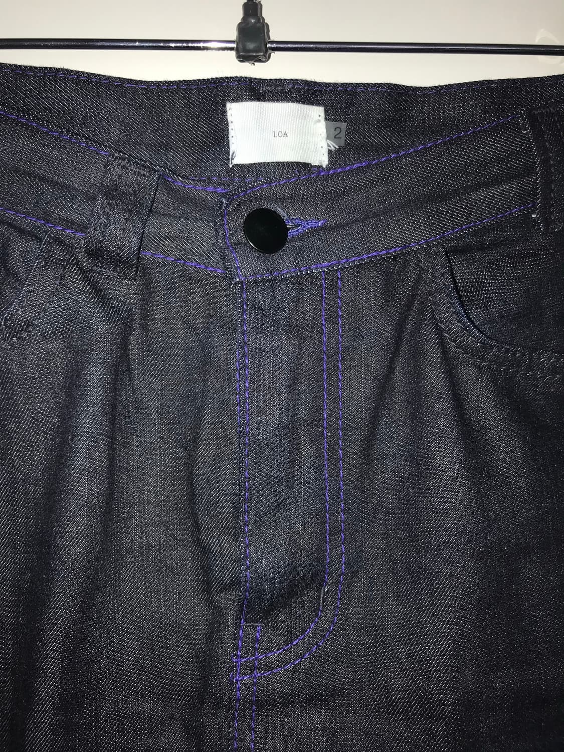 LOA Purple Stitch Denim Skirt 상품이미지2