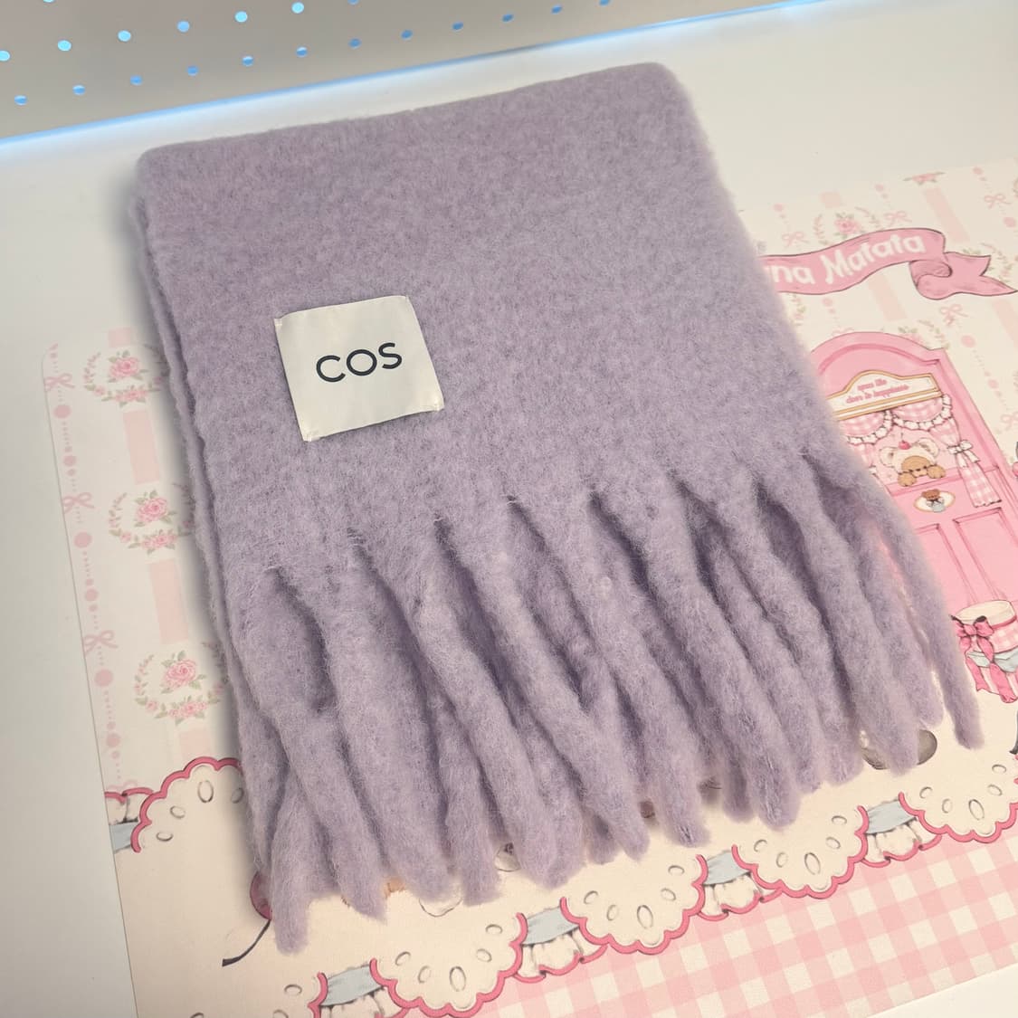 cos 모헤어 머플러 라일락 상품이미지2