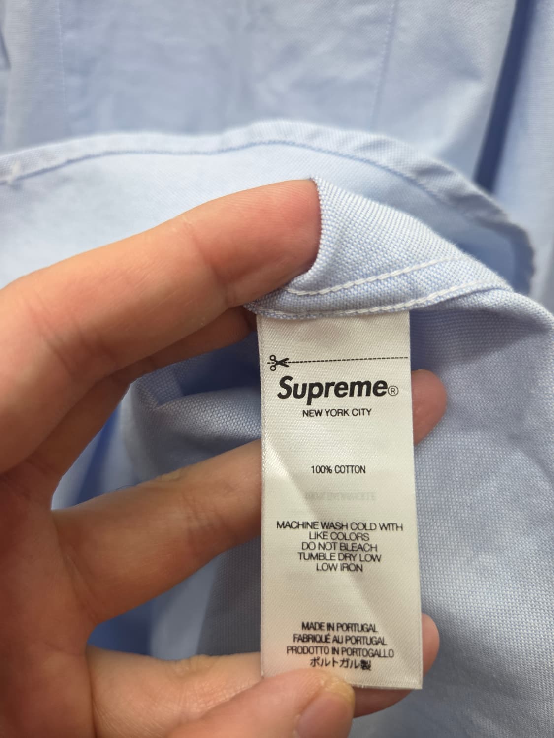 슈프림 23fw 루즈핏 옥스포드 스카이블루 셔츠 상품이미지5