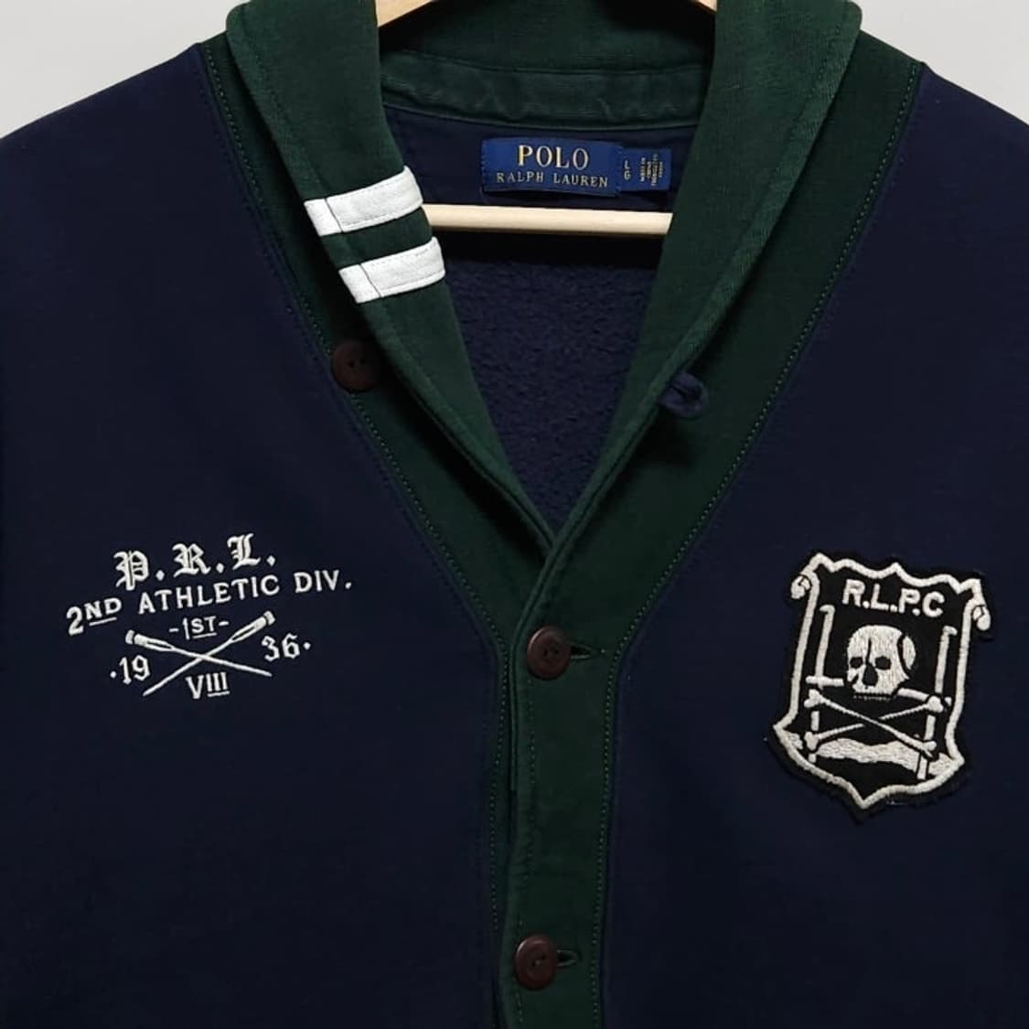 105 POLO 폴로 랄프로렌 숄카라 가디건 피그먼트 워시드 상품이미지2