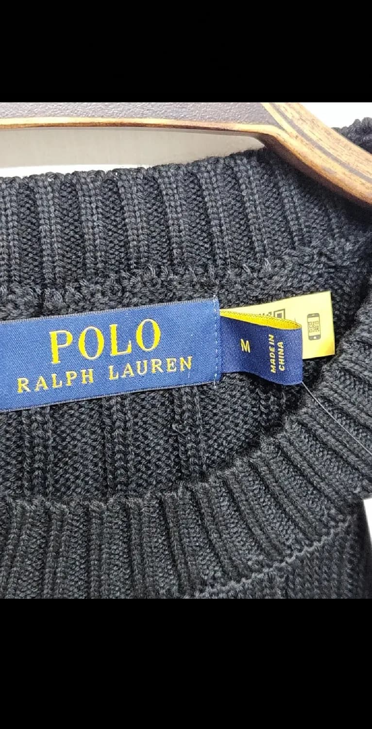 (L) 랄프로렌 폴로 케이블 니트 블랙 꽈배기 스웨터  상품이미지3
