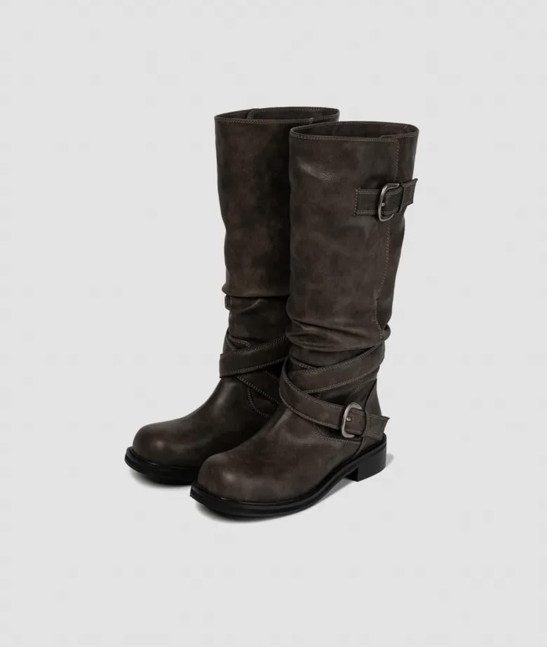 (새상품) 기호 레이븐 폴더블 버클 부츠 그레이 230 상품이미지1