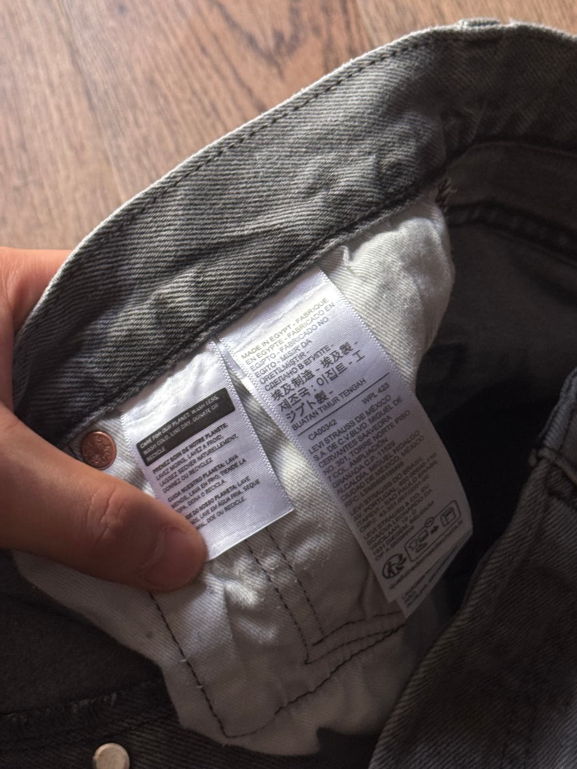 [34]리바이스 프리미엄 501 빅E 그레이 데님 팬츠 상품이미지6