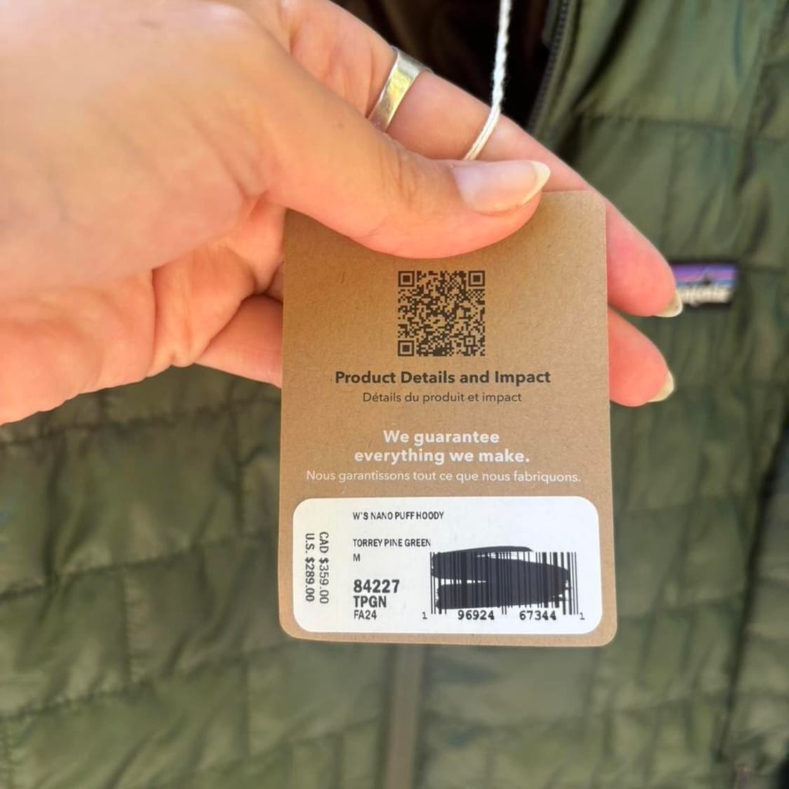 파타고니아 나노 퍼프 후디 경량패딩  상품이미지4