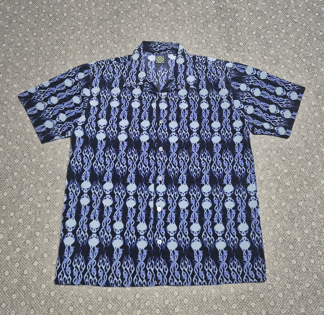 [M,실측L] 스컬 프린팅 볼링셔츠 -536 상품이미지1