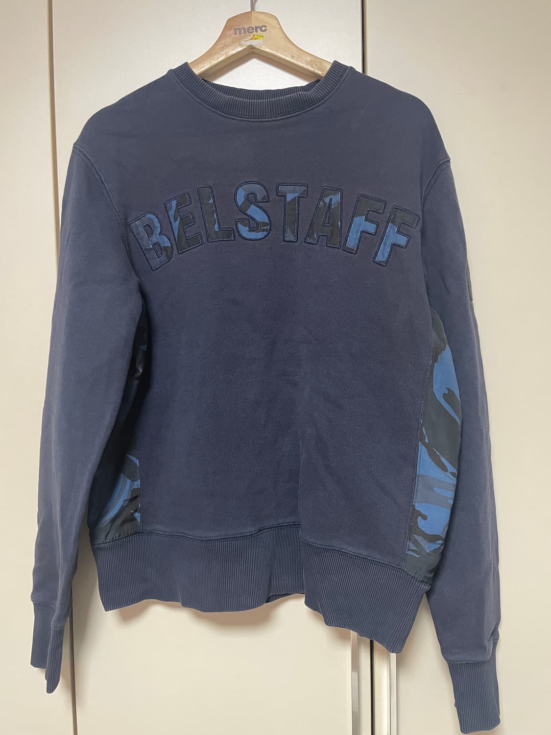 BELSTAFF SOPHNET 콜라보 맨투맨 네이비 S 상품이미지1