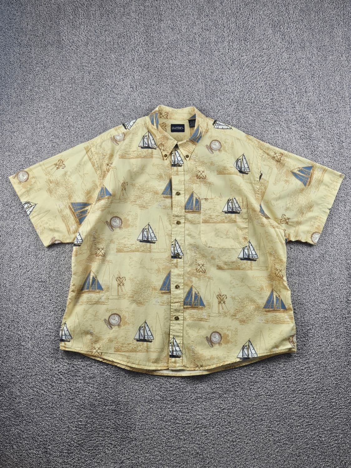 PURITAN 요트 세일링 패턴 반팔 셔츠 ( 2XL ) / 12744 상품이미지2
