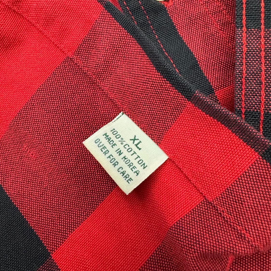 80s 타미힐피거 럼버잭 셔츠 made in KOREA (XL)   상품이미지5