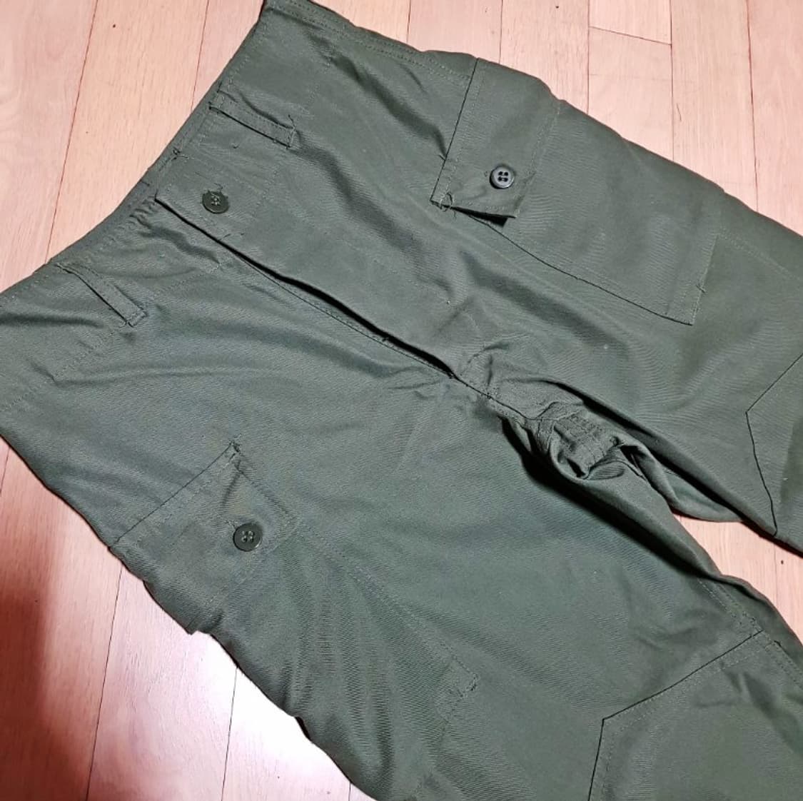 30 /1987년 한국군 OD 더블니 구형카고팬츠/빈티지/2-학 상품이미지3