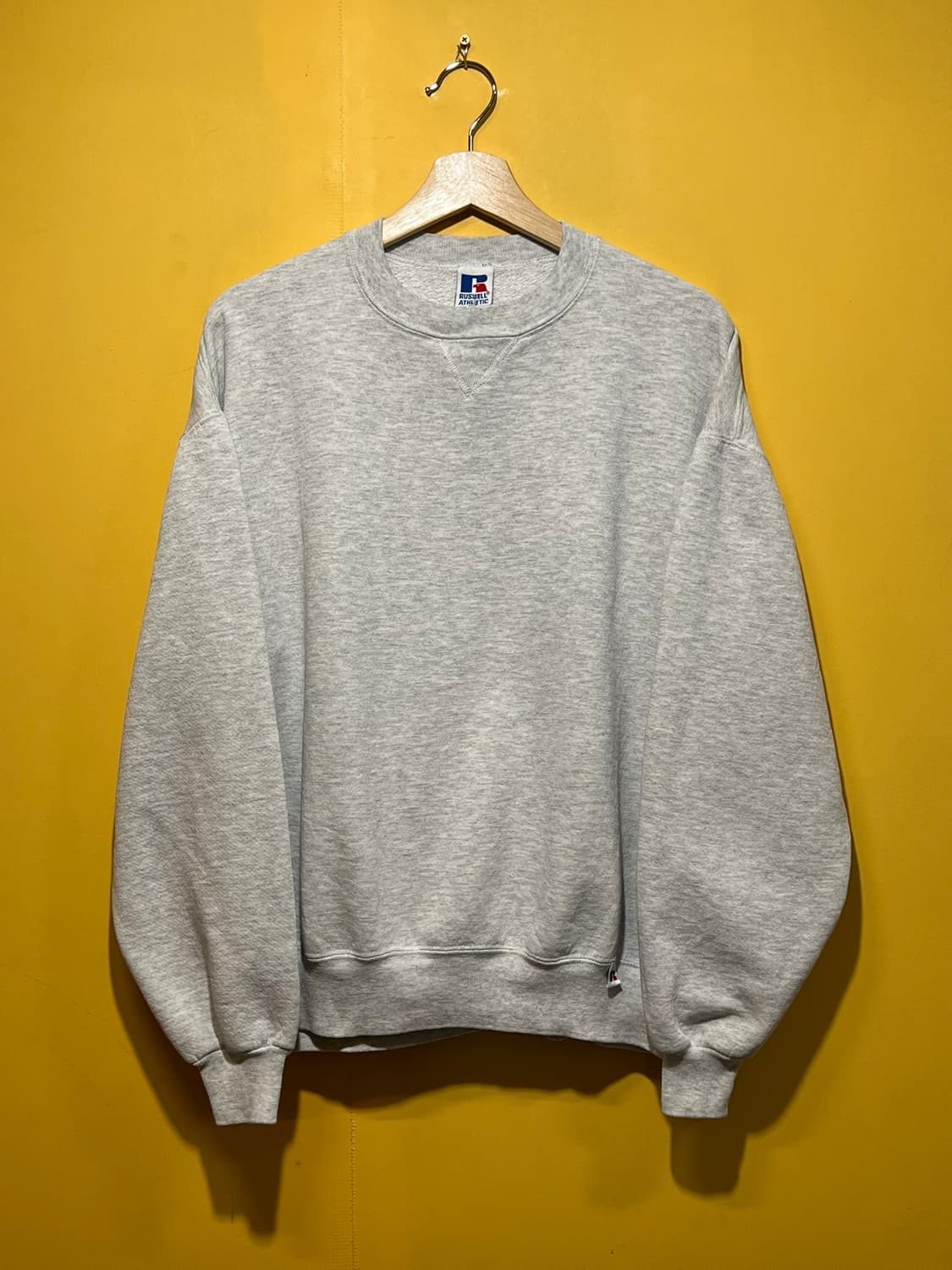 90's [XL] 러셀 애슬레틱 빈티지 맨투맨 그레이 무지 크루넥 스웨트 상품이미지1
