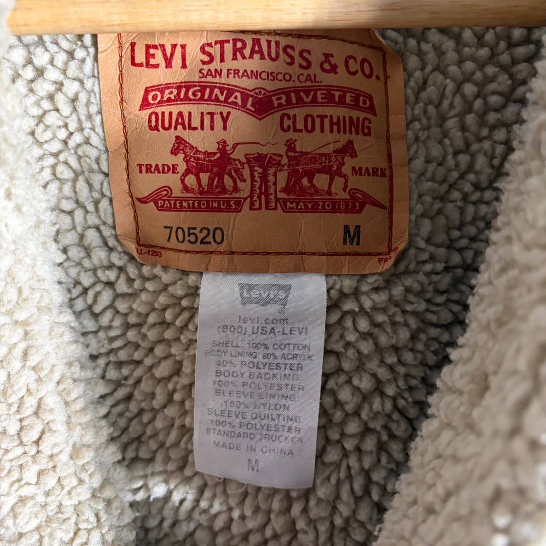 1870usa 리바이스 70520 데님 보아재킷(M) 상품이미지5