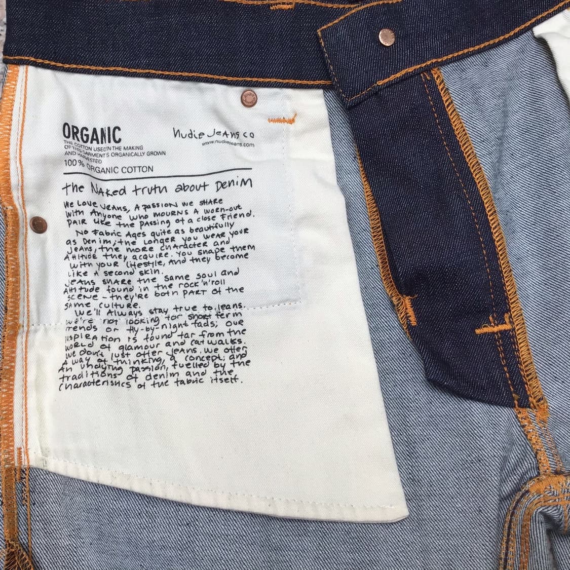 [33x32] 누디진 씬핀 오가닉 셀비지 데님 팬츠 상품이미지8