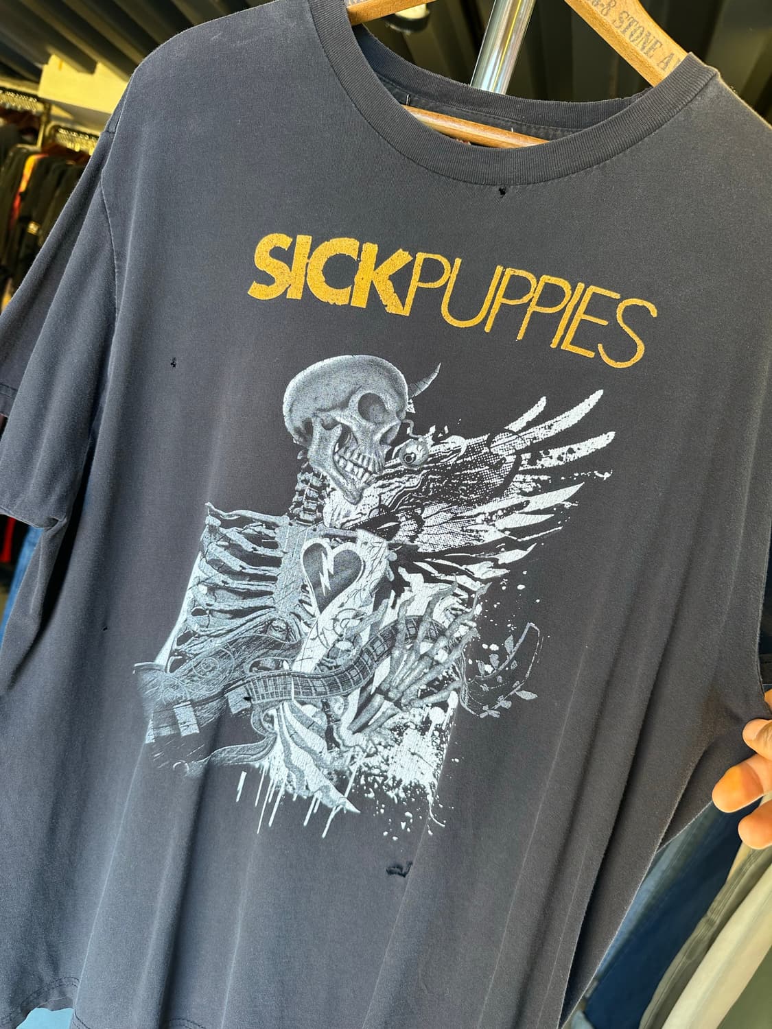 식 퍼피스 Sick Puppies 락밴드 페이드 프린팅 티셔츠 상품이미지4