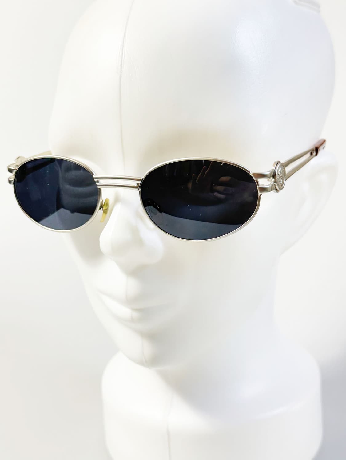 90s 실버 슬림 오벌 메탈 프레임 빈티지 선글라스 상품이미지8