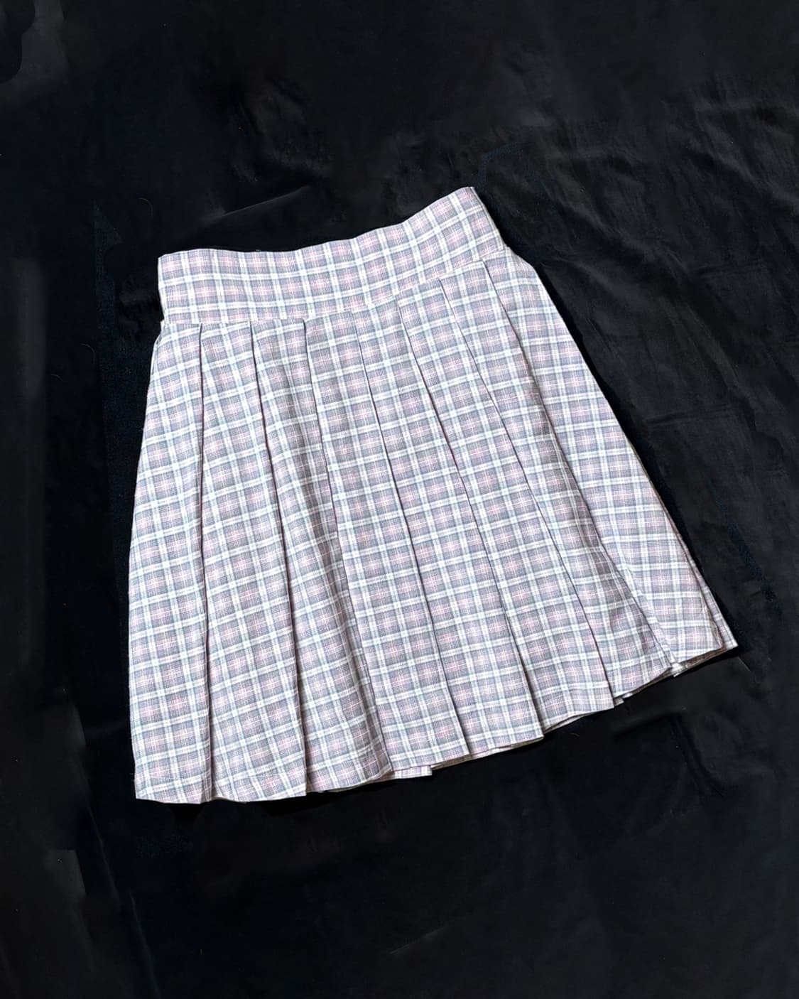 일본빈티지 클래식 플레어 체크 스커트 상품이미지1