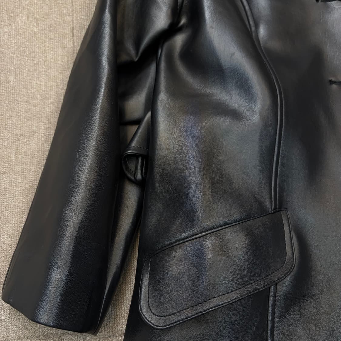 japan vintage 우먼스 일본빈티지 레더 코트  상품이미지3