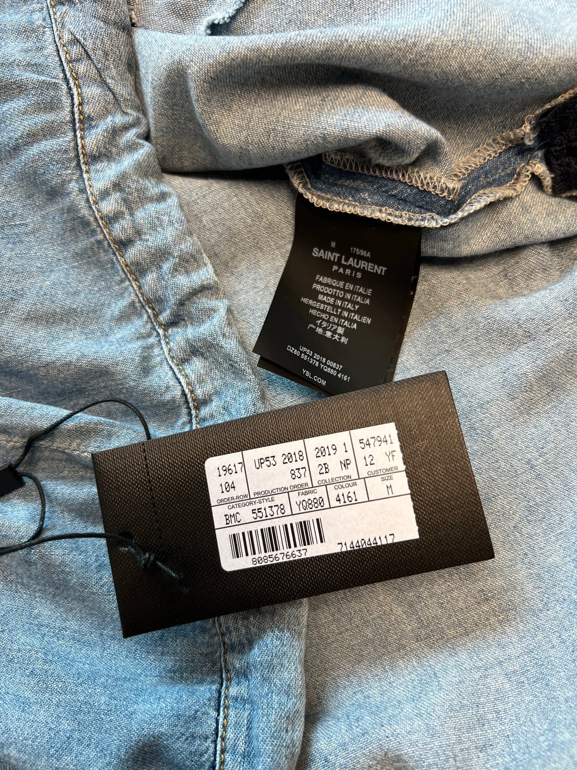 생로랑 / 데님 후드 아노락 / M 상품이미지6