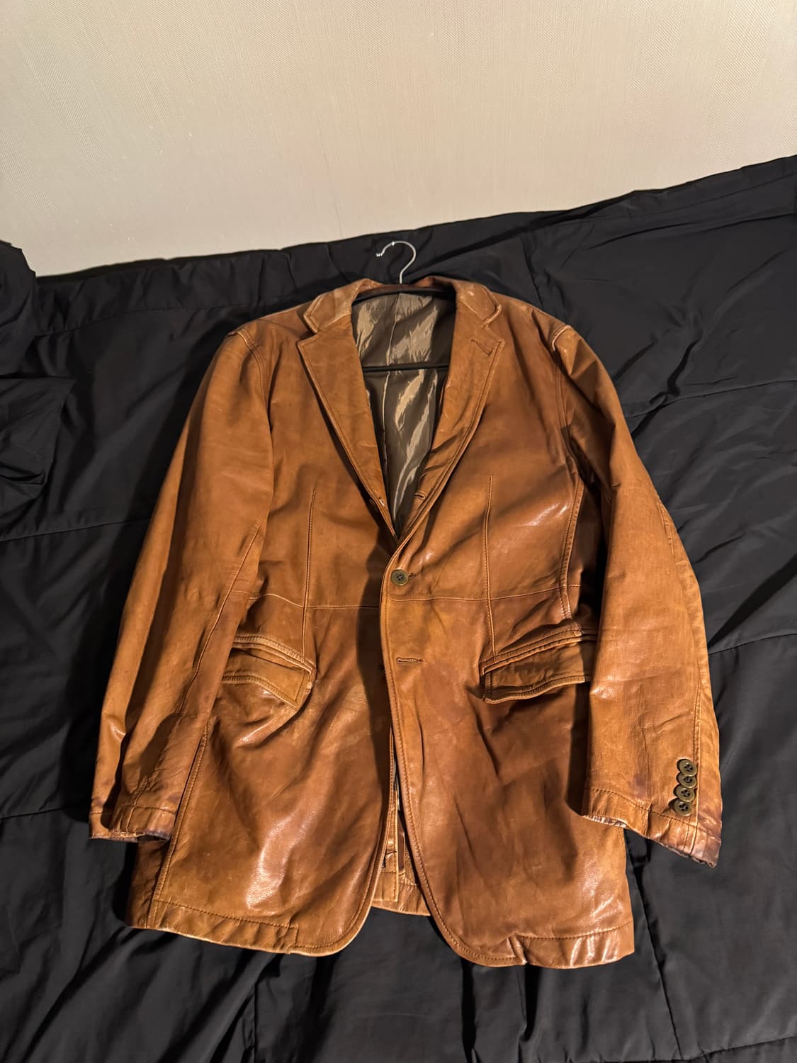 일본 빈티지 소가죽 블레이저 상품이미지1