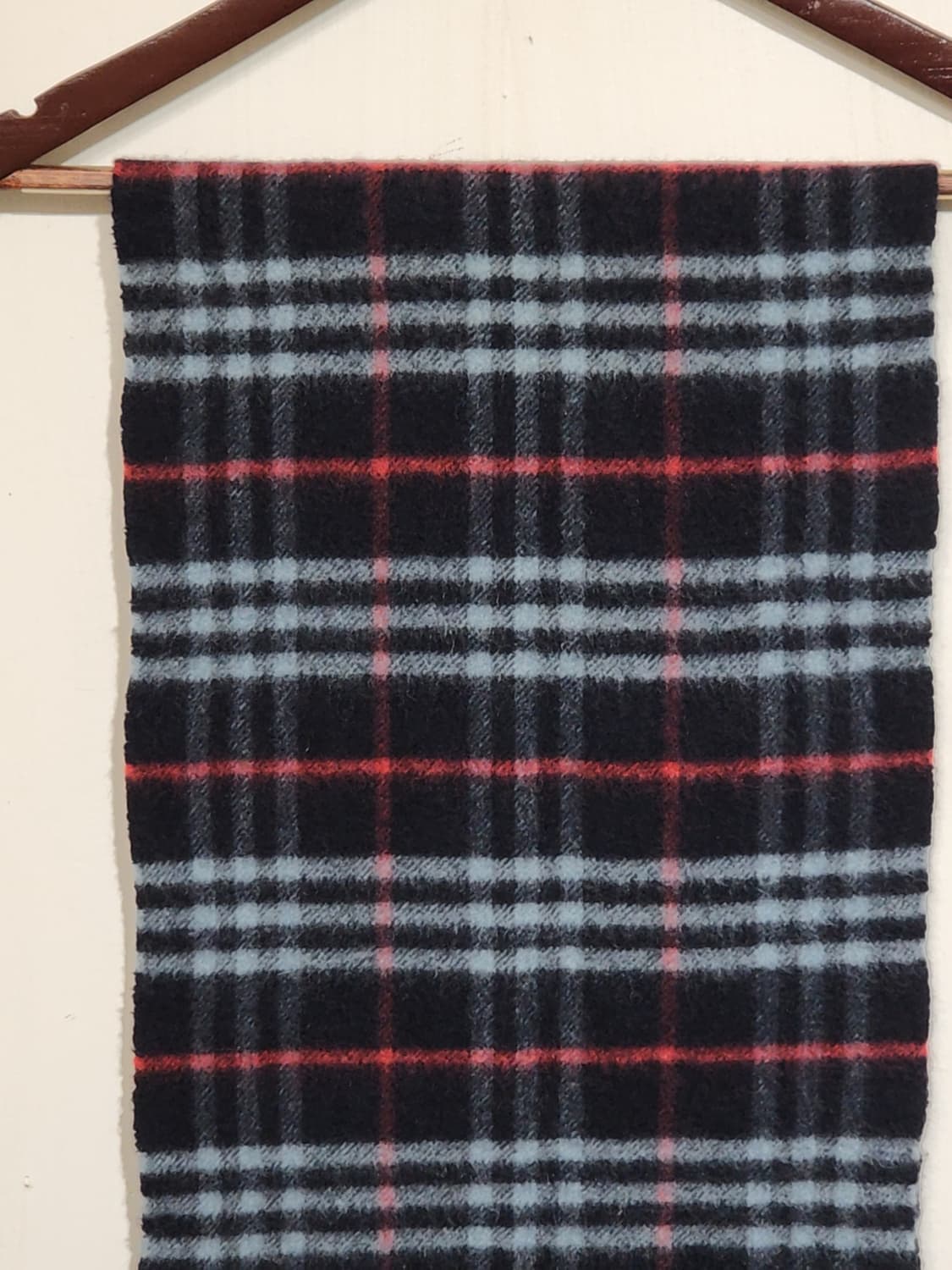 (정품) 버버리 캐시미어 머플러 체크 목도리 네이비 영국판  상품이미지2