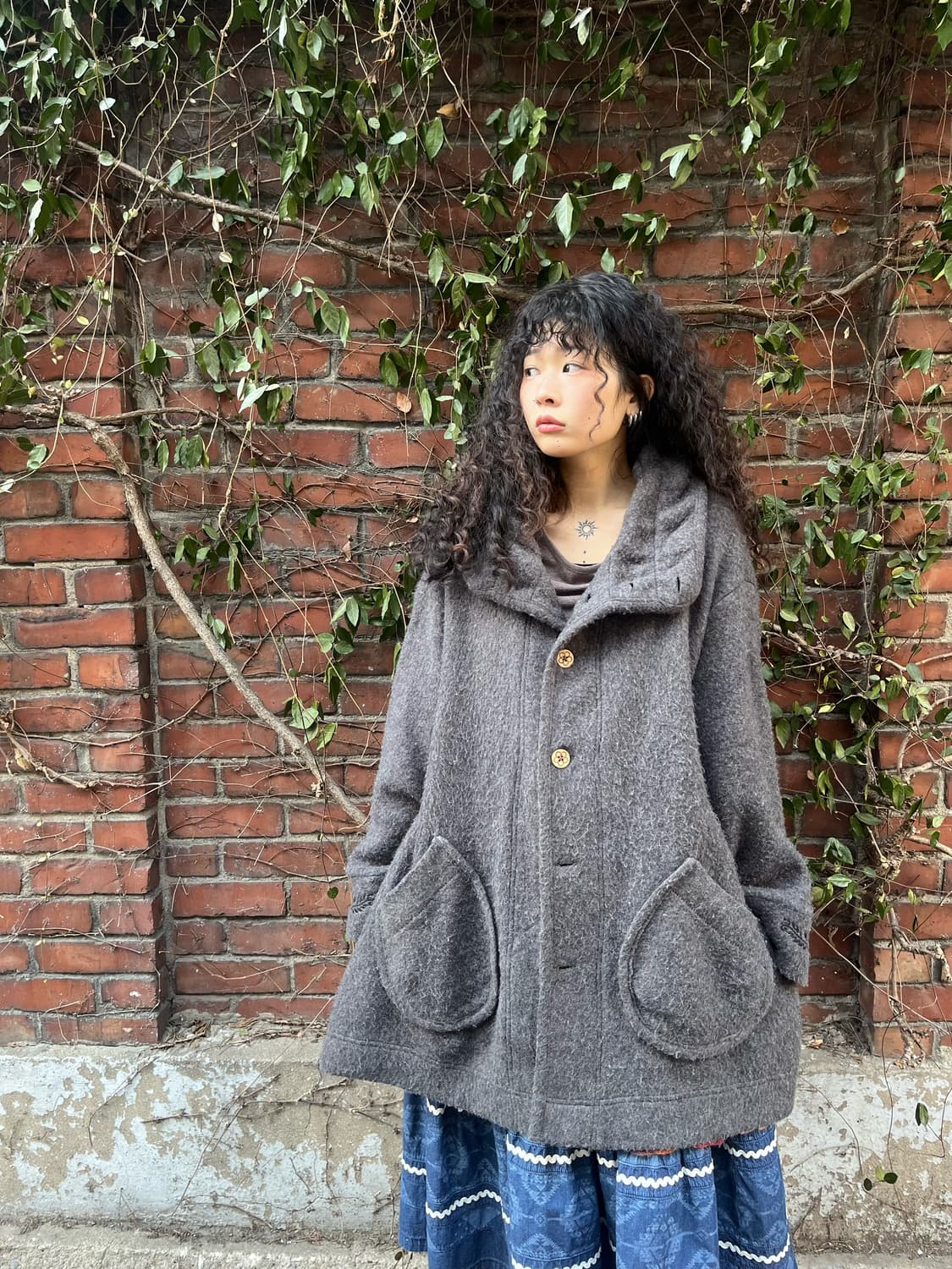 Drugstores 차콜 그레이 오버핏 코트 상품이미지1