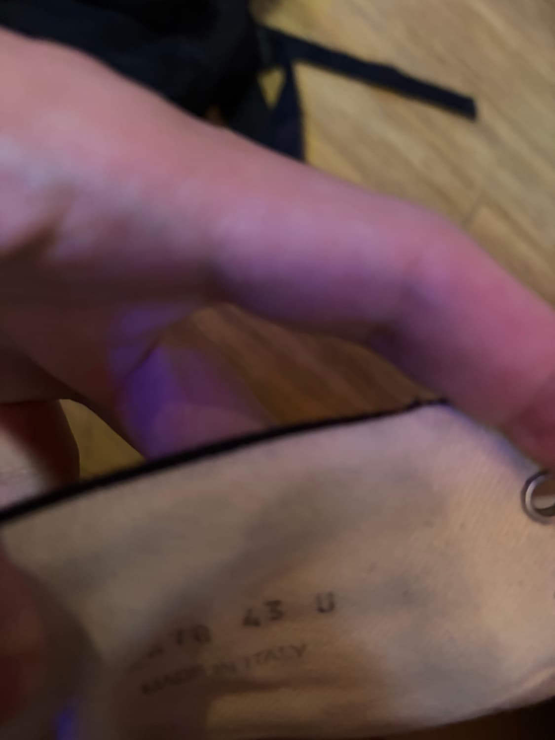 43) 릭 오웬스 다크 쉐도우 빈티지 하이 스니커즈 블랙 밀크 상품이미지5