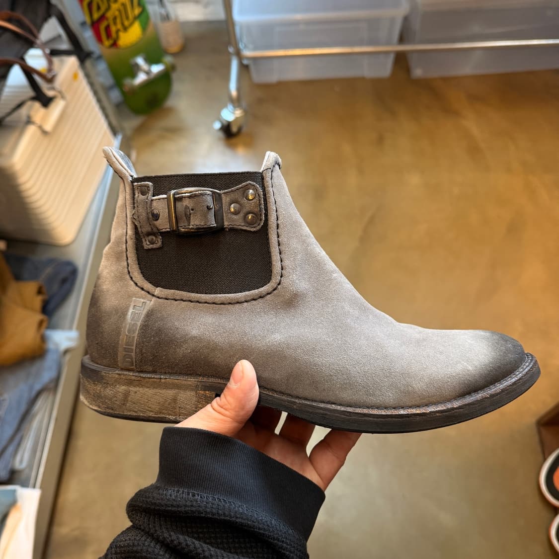 디젤 이탈리아 생산 빈티지 그레이 첼시 부츠 41사이즈 260 265 상품이미지2