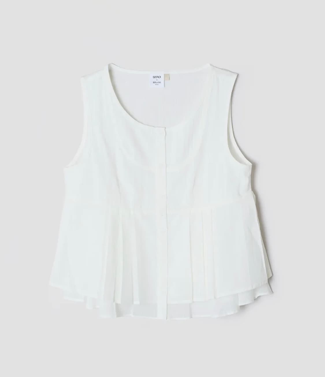 스파오 미세키서울 슬리브리스 화이트 M 상품이미지1