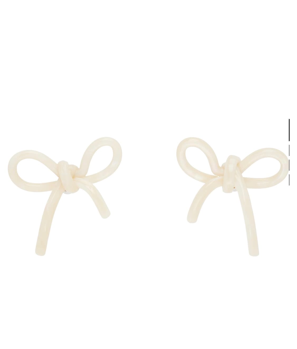Shushu Tong 슈슈통 위민 YVMIN 리본 귀걸이 오프화이트 상품이미지1