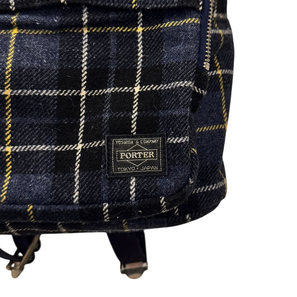 포터 헤드포터 레슨 타탄 체크 데이팩 백팩 네이비 (S) 상품이미지4