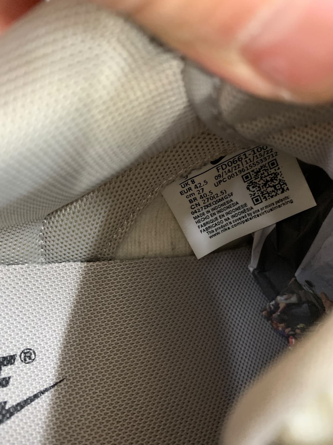 나이키 덩크로우 스프레이 페인트 스우시 그레이 270  상품이미지10