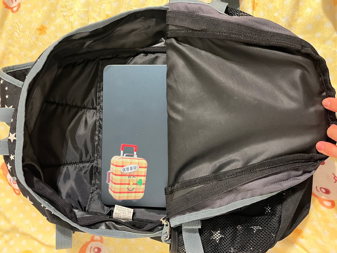 블랙 별무늬 백팩 ⭐️ 상품이미지10