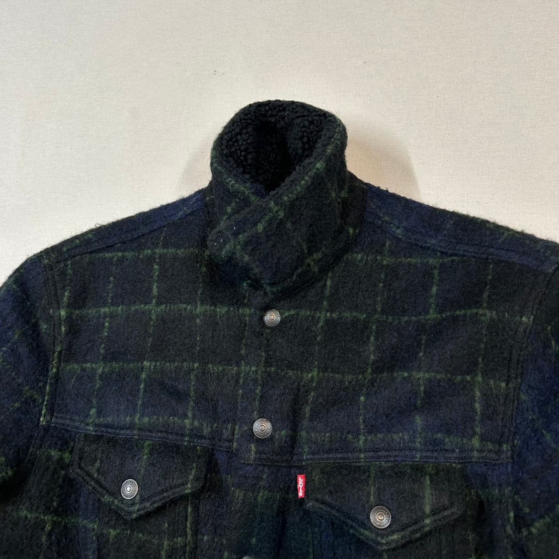 M) 리바이스 프리미엄 체크 쉐르파 트러커 자켓 상품이미지3