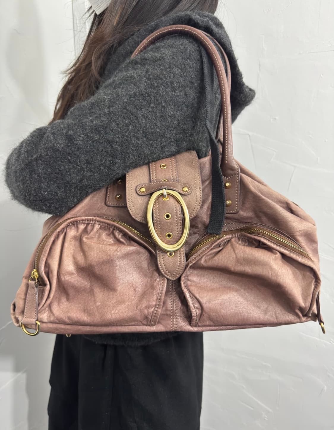 Vintage leather sholder bag 상품이미지3