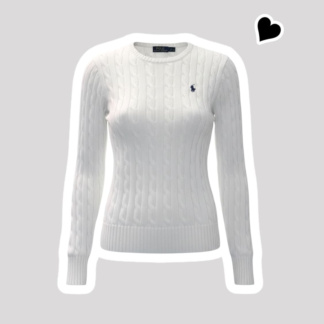 신형 여성 폴로 랄프로렌 화이트 꽈배기 니트 상품이미지1