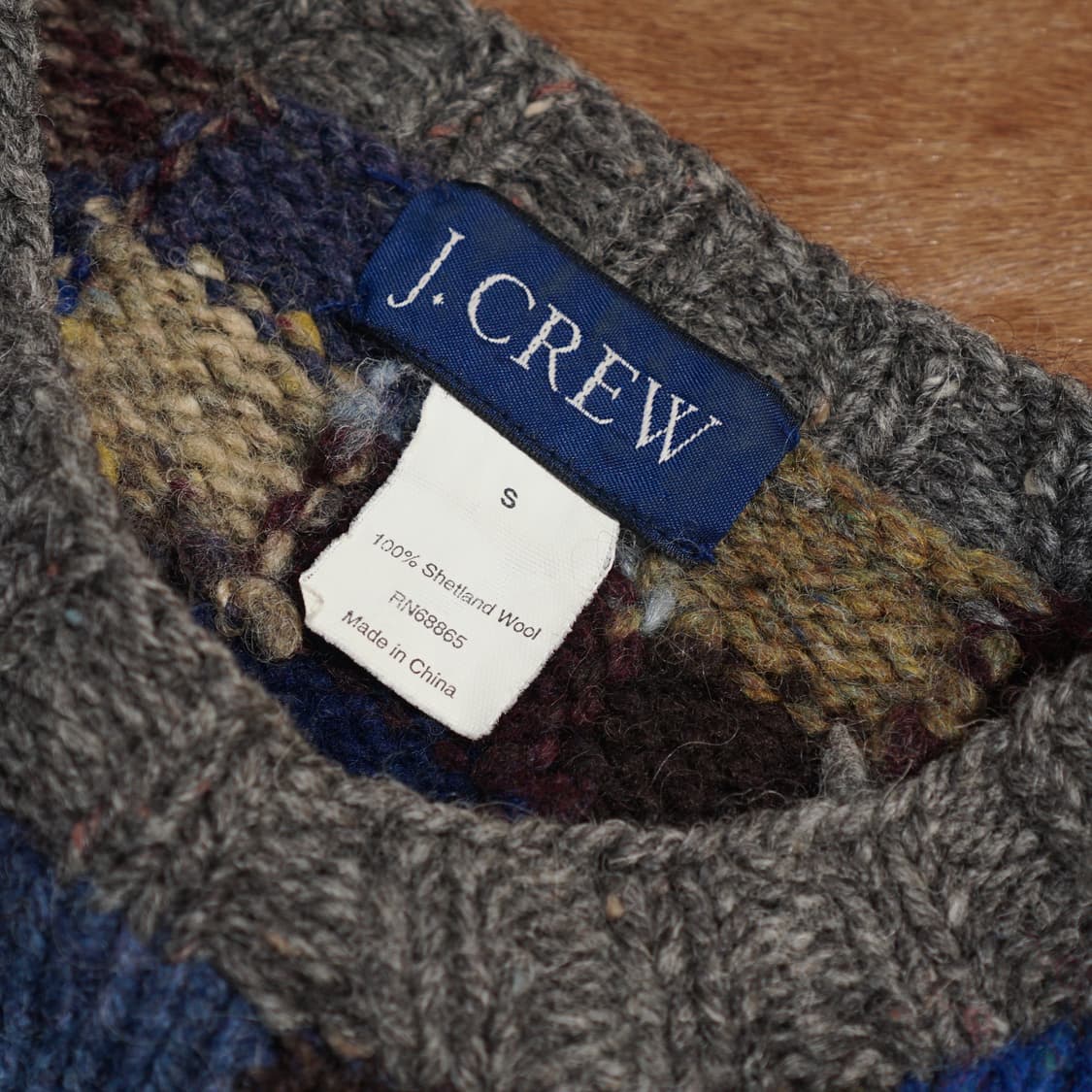 Jcrew 제이크루 셔틀랜드 울 패치워크 니트 상품이미지8