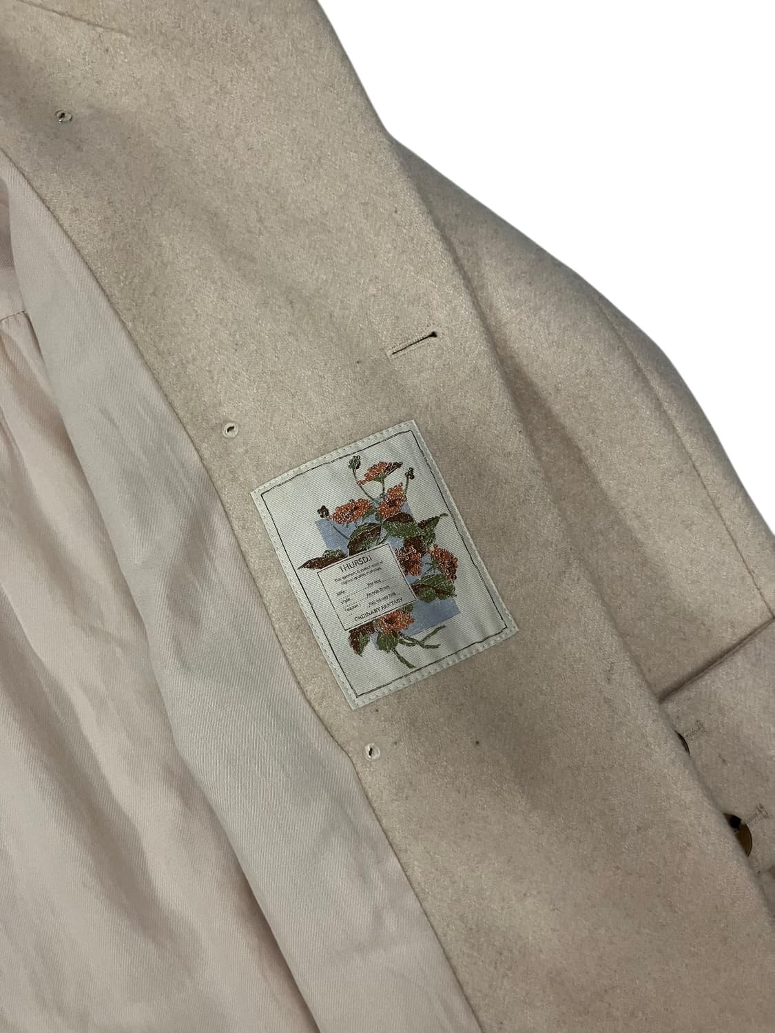 써스데이 아일랜드 알파카 혼방 코트 S 상품이미지4