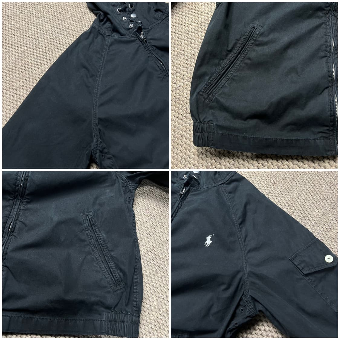 폴로 랄프로렌 코튼 후드 자켓 블랙 M 상품이미지8