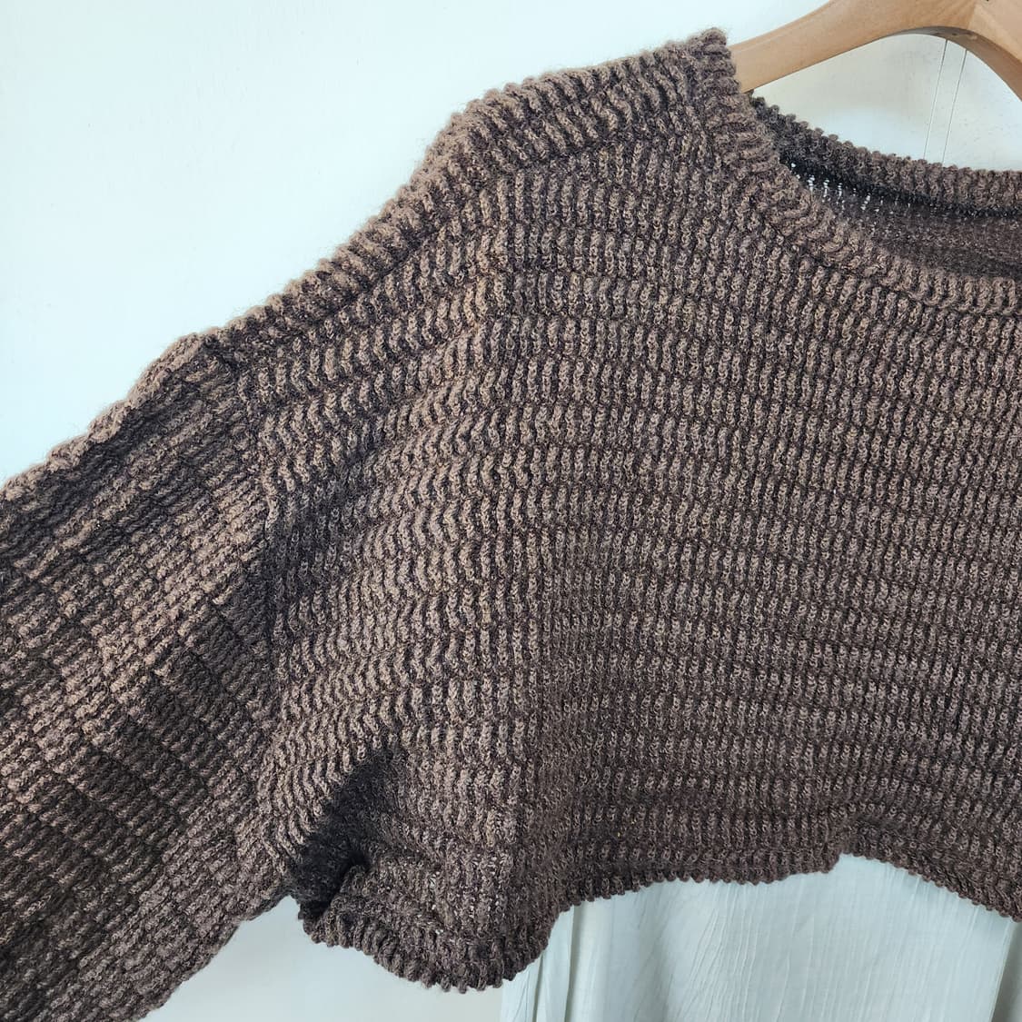 크롭 니트 가디건 롱 원피스 상품이미지3